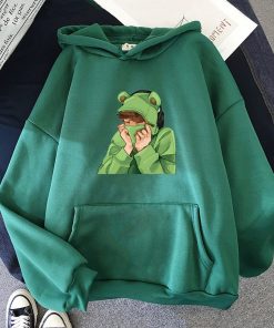 dark green karl jacobs frog hoodie sweatshirts men variants 3 - Karl Jacobs Shop