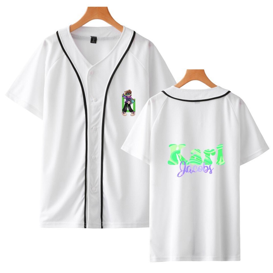 Karl Jacobs T-Shirts - Karl Jacobs Text Logo Baseball Shirt Official ...