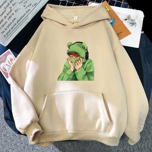 khak karl jacobs frog hoodie sweatshirts men variants 4 - Karl Jacobs Shop