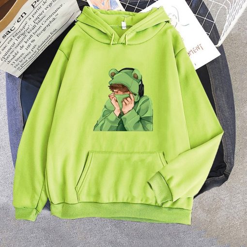 light green karl jacobs frog hoodie sweatshirts men variants 0 - Karl Jacobs Shop